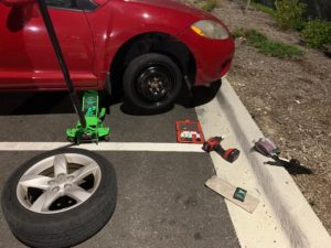 emergency roadside assistance, flat tire change, joliet, il, chicago suburbs, 