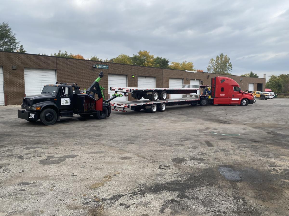 tractor trailer decking, undecking, joliet, il, jb heavy duty towing llc